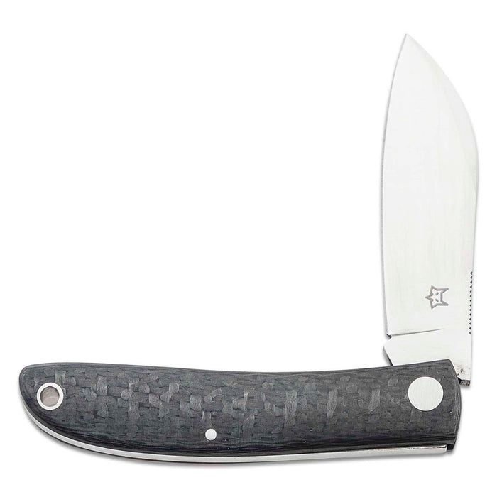 Fox Knives LIVRI Coltello tascabile chiudibile forma Sheepsfoot 61 HRC M390 in acciaio al carbonio - GoMilitar