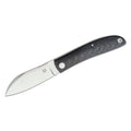 Fox Knives LIVRI Coltello tascabile chiudibile forma Sheepfoot in acciaio al carbonio 61 HRC M390