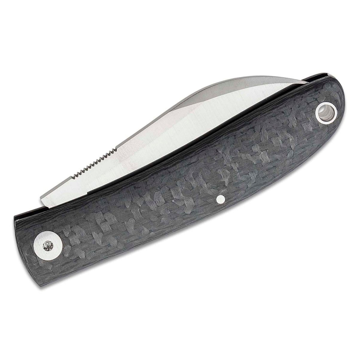 Fox Knives LIVRI Coltello tascabile chiudibile forma Sheepfoot in acciaio al carbonio 61 HRC M390