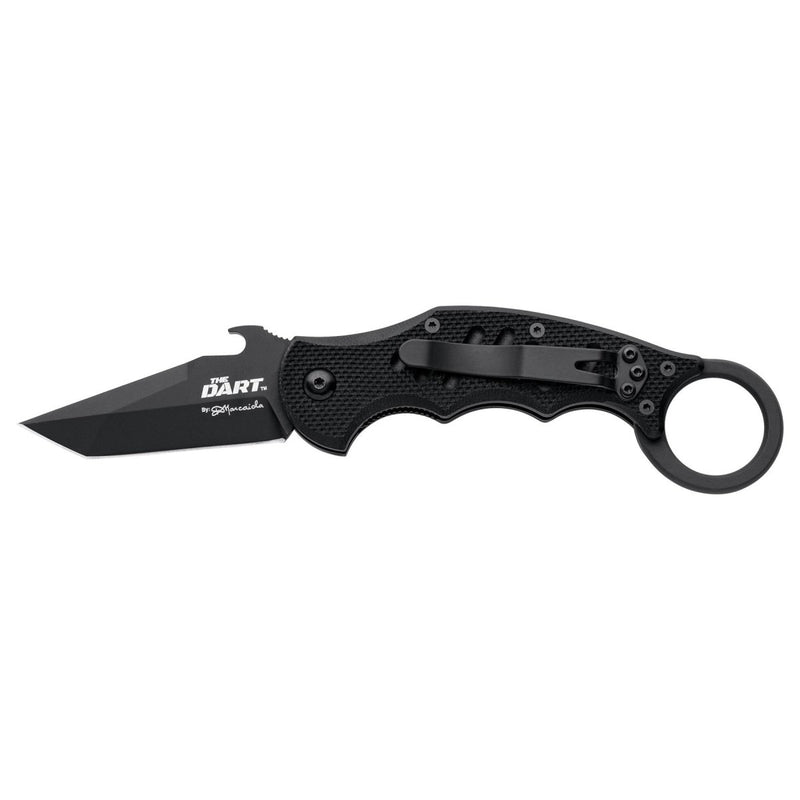 Fox Knives THE DART Tanto Pocket Knife Stainless Steel N690Co Black idroglider - GoMilitar