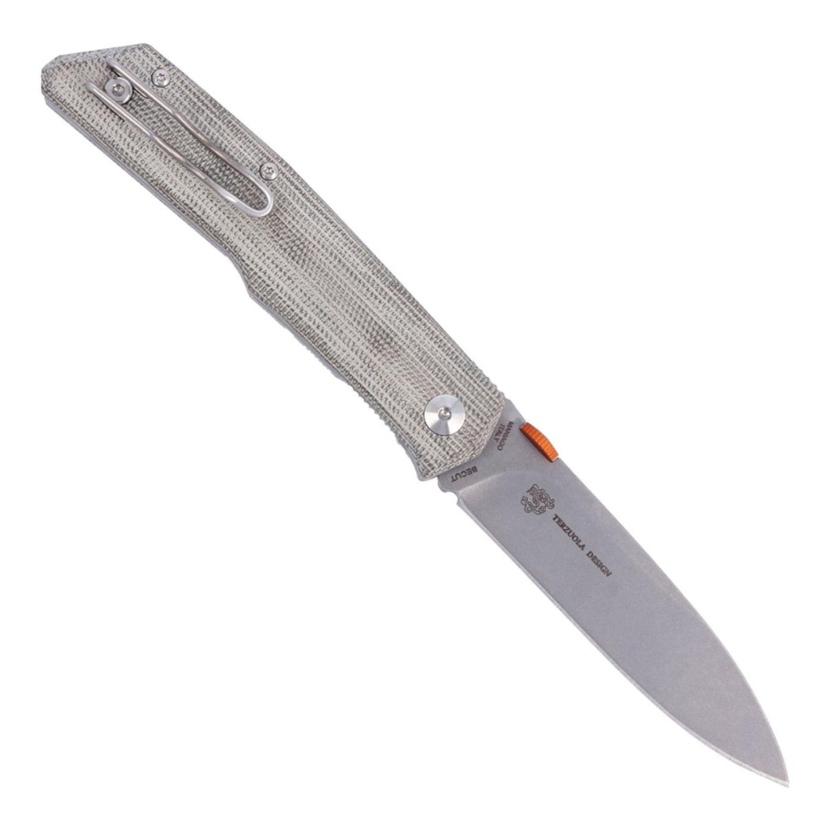 Coltello chiudibile Fox Knives THE SICILIAN 59HRC BECUT manico in acciaio inox micarta