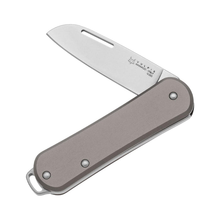 Coltello Tascabile Chiudibile Fox Knives VULPIS Drop Point in Acciaio Inox M390 Grigio - GoMilitar