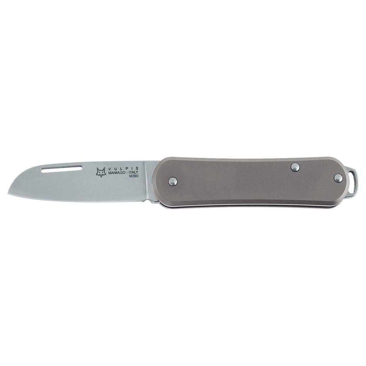 Coltello Tascabile Chiudibile Fox Knives VULPIS Drop Point in Acciaio Inossidabile M390 Grigio