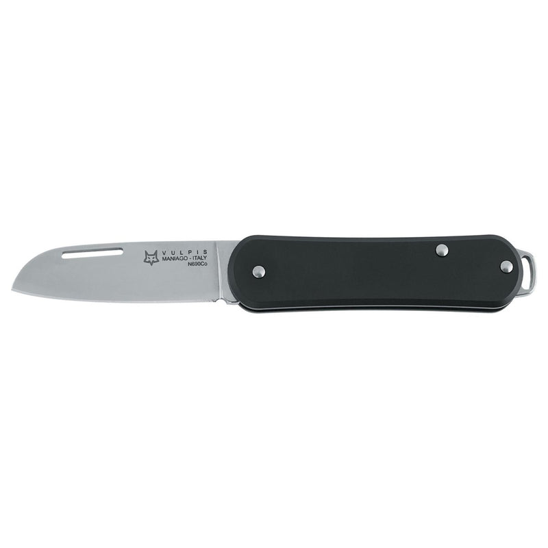 Fox Knives VULPIS FX - VP108 BK Folding Pocket Knife Stainless Steel N690Co Black - GoMilitar