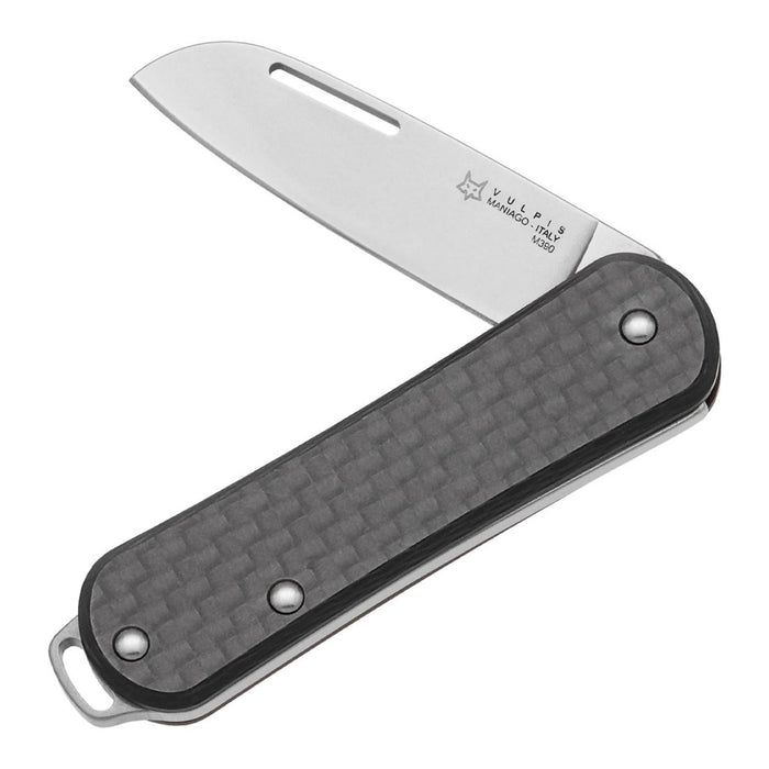 Fox Knives VULPIS FX - Coltello Tascabile VP108 CF M390 Manico in Acciaio Fibra di Carbonio - GoMilitar
