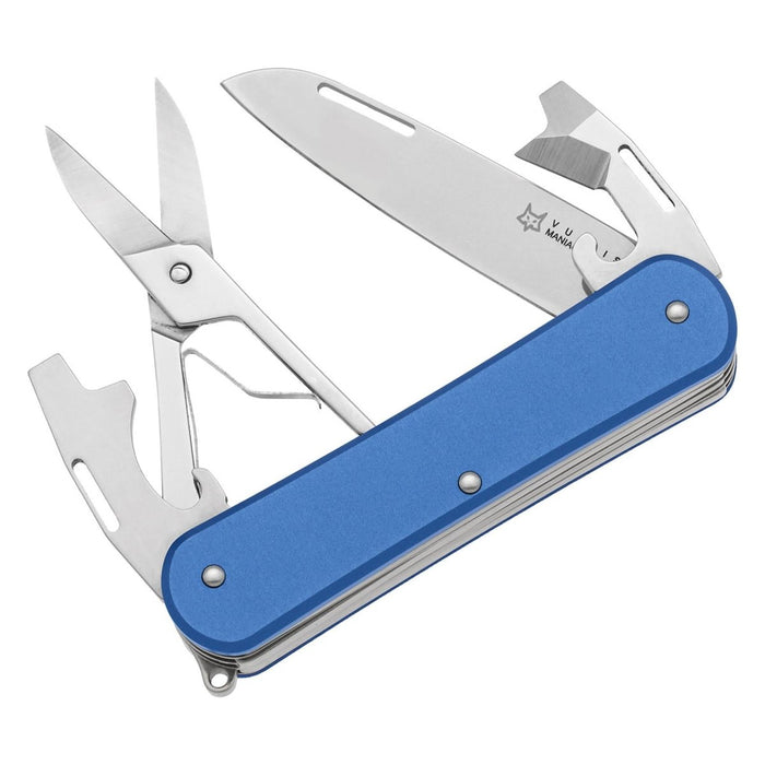 Fox Knives VULPIS FX-VP130-F4 SB Multi Tool Knife N690Co Steel Blade Blue - GoMilitar