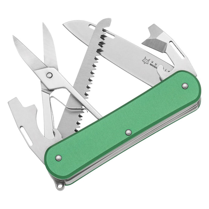Coltello Multiutensile Fox Knives VULPIS FX-VP130-SF5 OD Lama in Acciaio N690Co Verde - GoMilitar