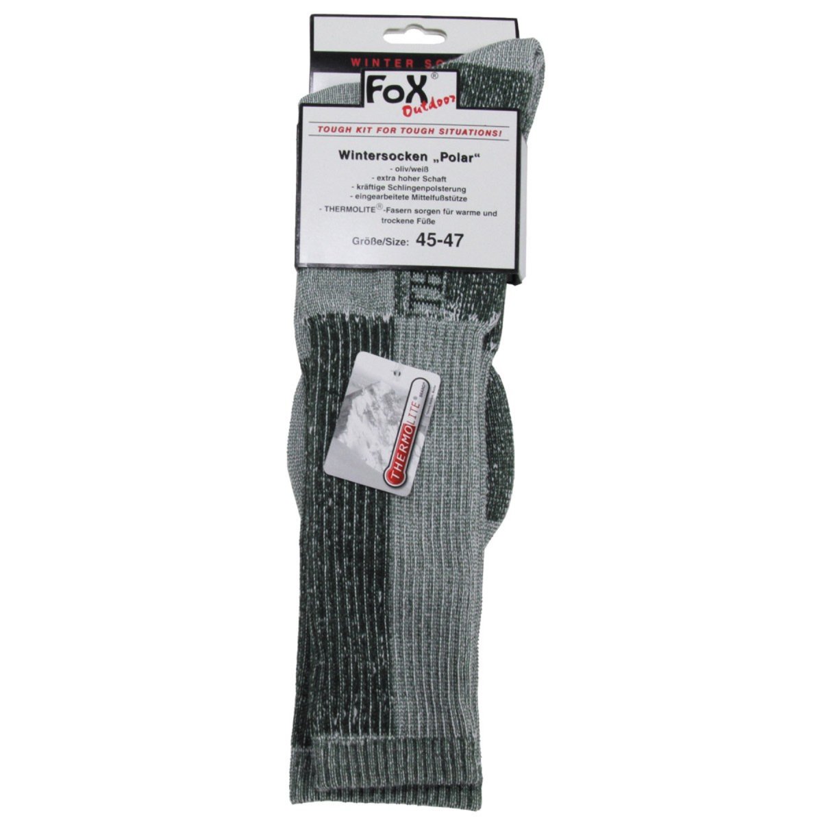 Calzini invernali Fox Outdoor Polar Fibre Thermolite Albero alto Imbottitura resistente