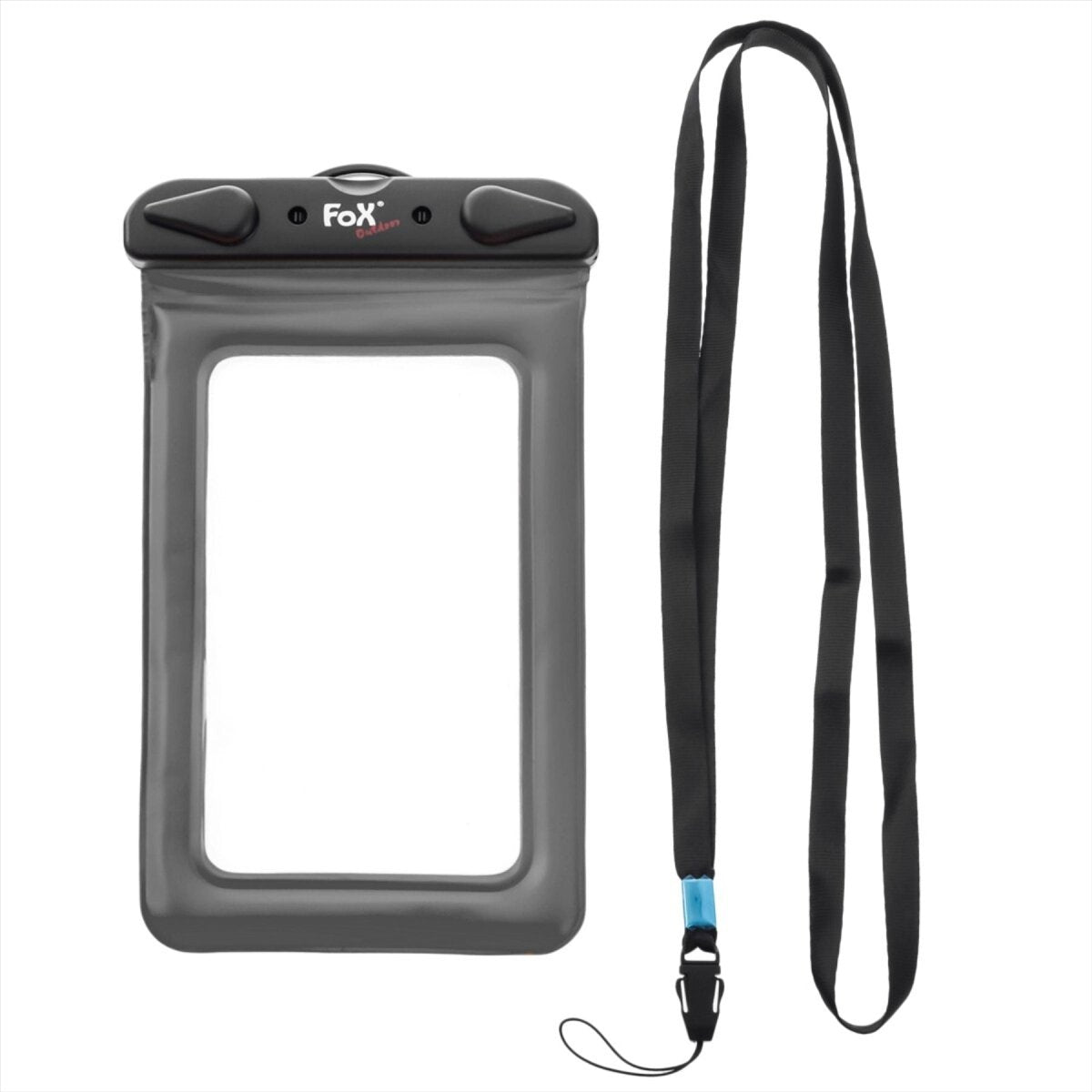 Fox Smartphone esterno Spacco trasparente Clustura impermeabile a risarcimento Black