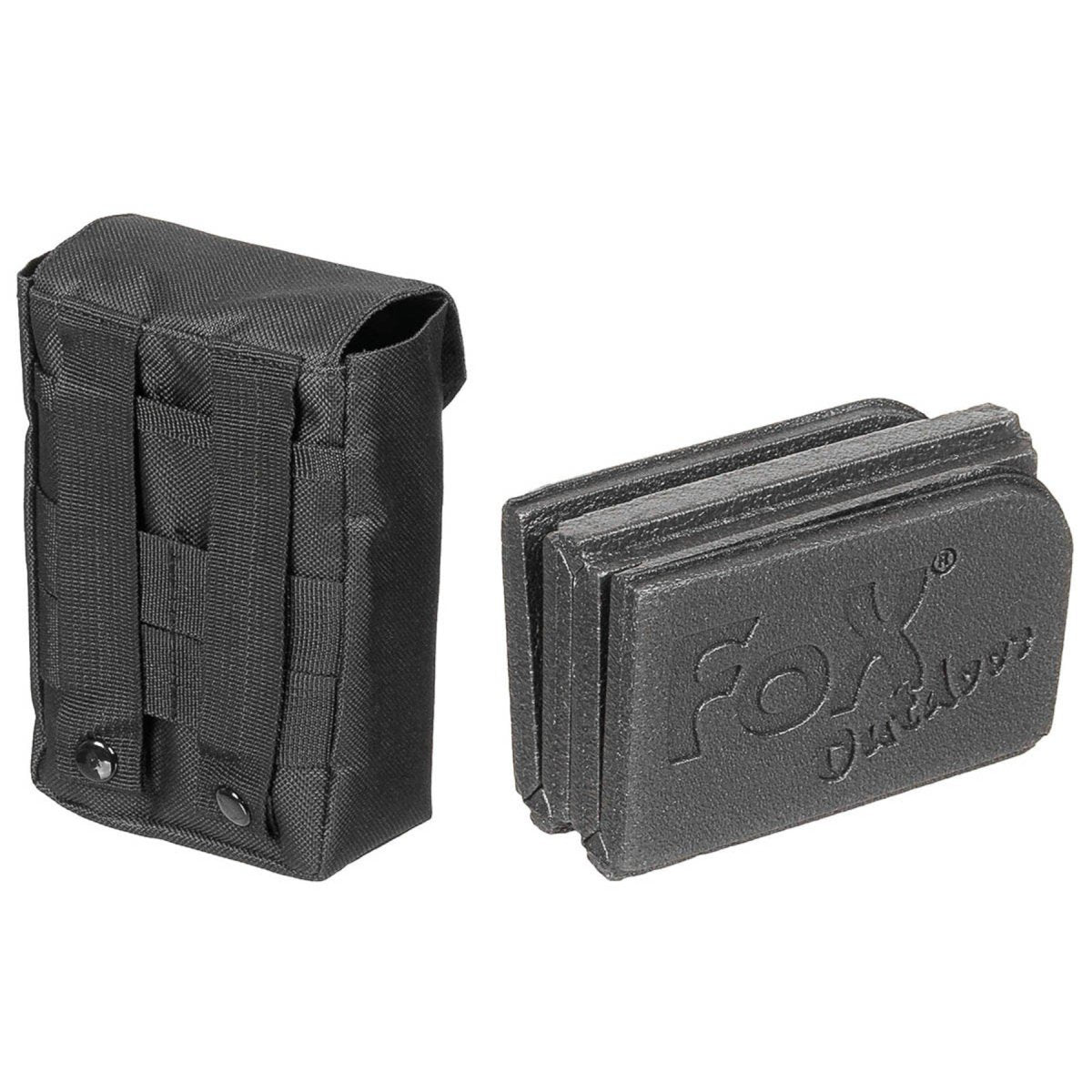Imbottitura termica per sedile Fox Outdoor, custodia Molle pieghevole antiscivolo inclusa, nera