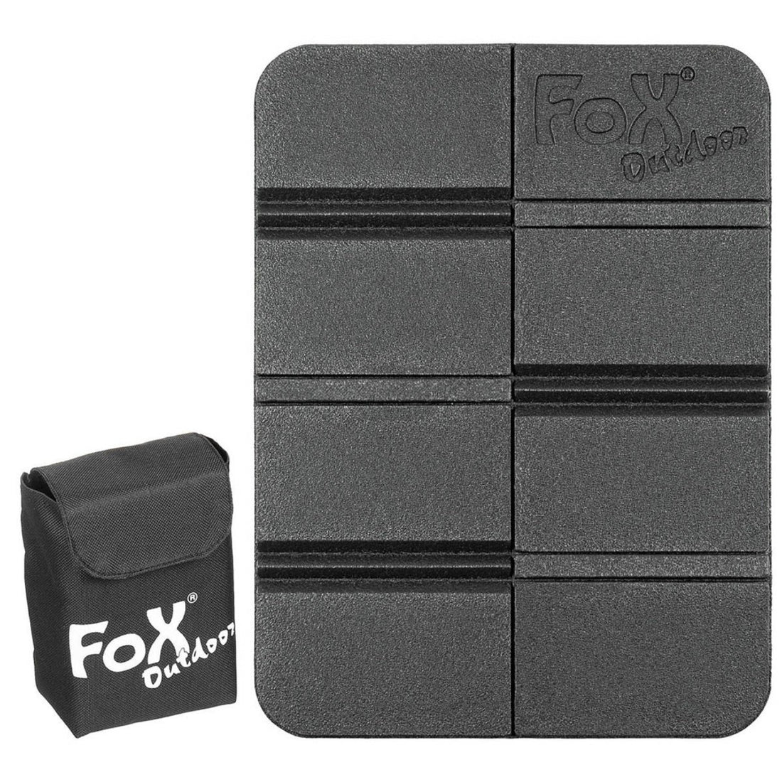Imbottitura termica per sedile Fox Outdoor, custodia Molle pieghevole antiscivolo inclusa, nera