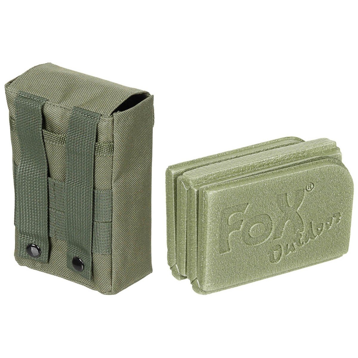 Fondello termico per sedile Fox Outdoor, custodia Molle pieghevole antiscivolo inclusa Oliva
