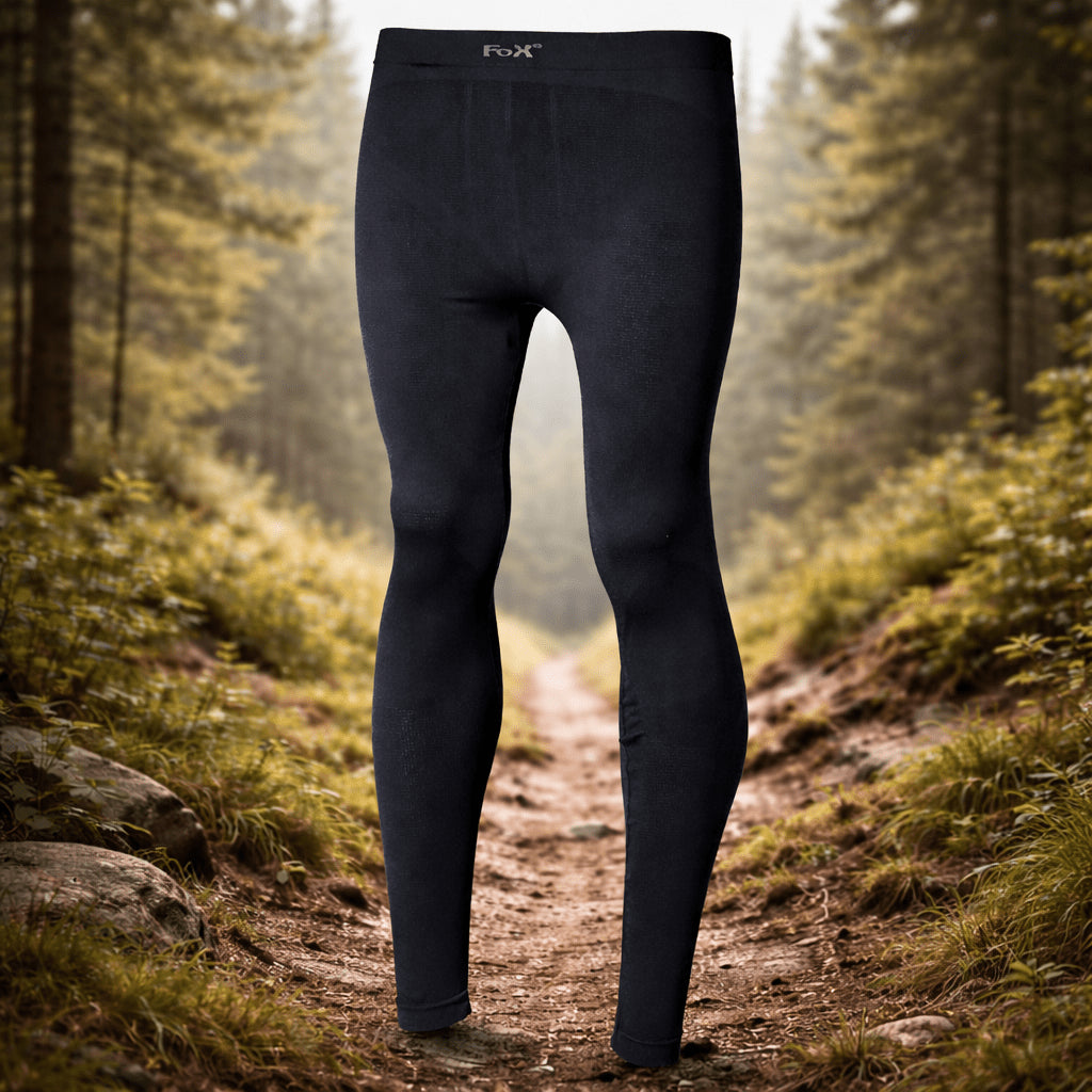 Mutande Termiche Fox Outdoor Tessuto Elasticizzato Traspirante Asciugatura Rapida Nero