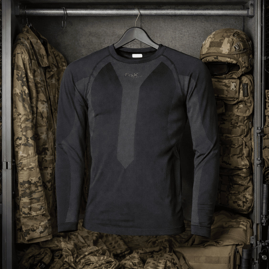 Canottiera termica Fox Outdoor Tessuto elasticizzato traspirante Quick Dry Nera