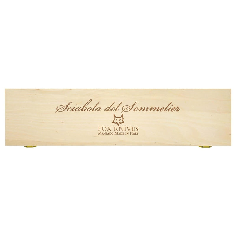 Foxknives Sommelier's Sabre Champagne Sabrage Spada Spada Visualizza in legno Case