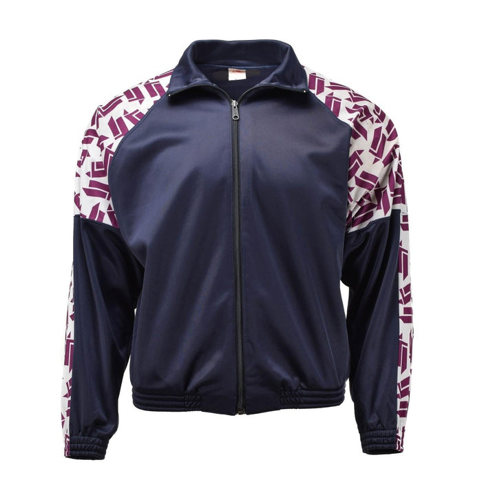 Giacca sportiva da scuola militare francese anni '90, abbigliamento sportivo da trekking a righe vintage retrò - GoMilitar