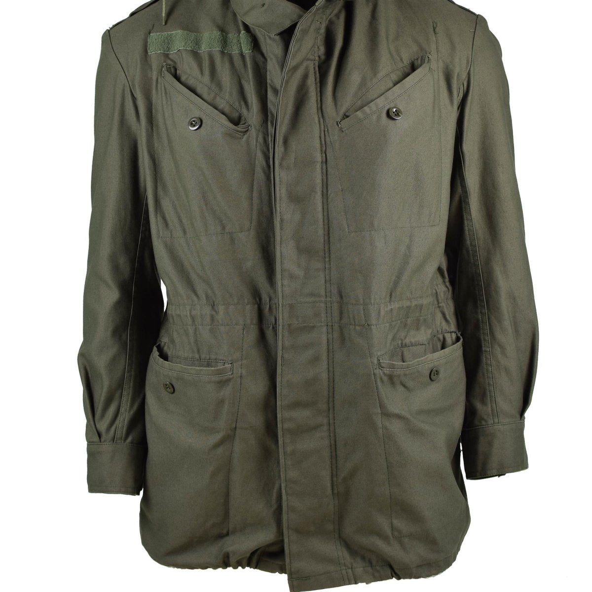 Guida vera campo dell'esercito belga m64 cotone militare impermeabile parka olive nuovo