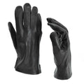 Autentici guanti dell'esercito belga in pelle marrone nero militare in surplus di dito pieno