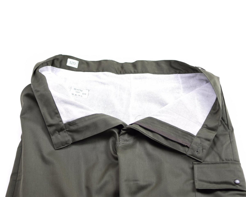 Genidi pantaloni di servizio dell'esercito belga O.D Olive Pantaloni foderati nuovi