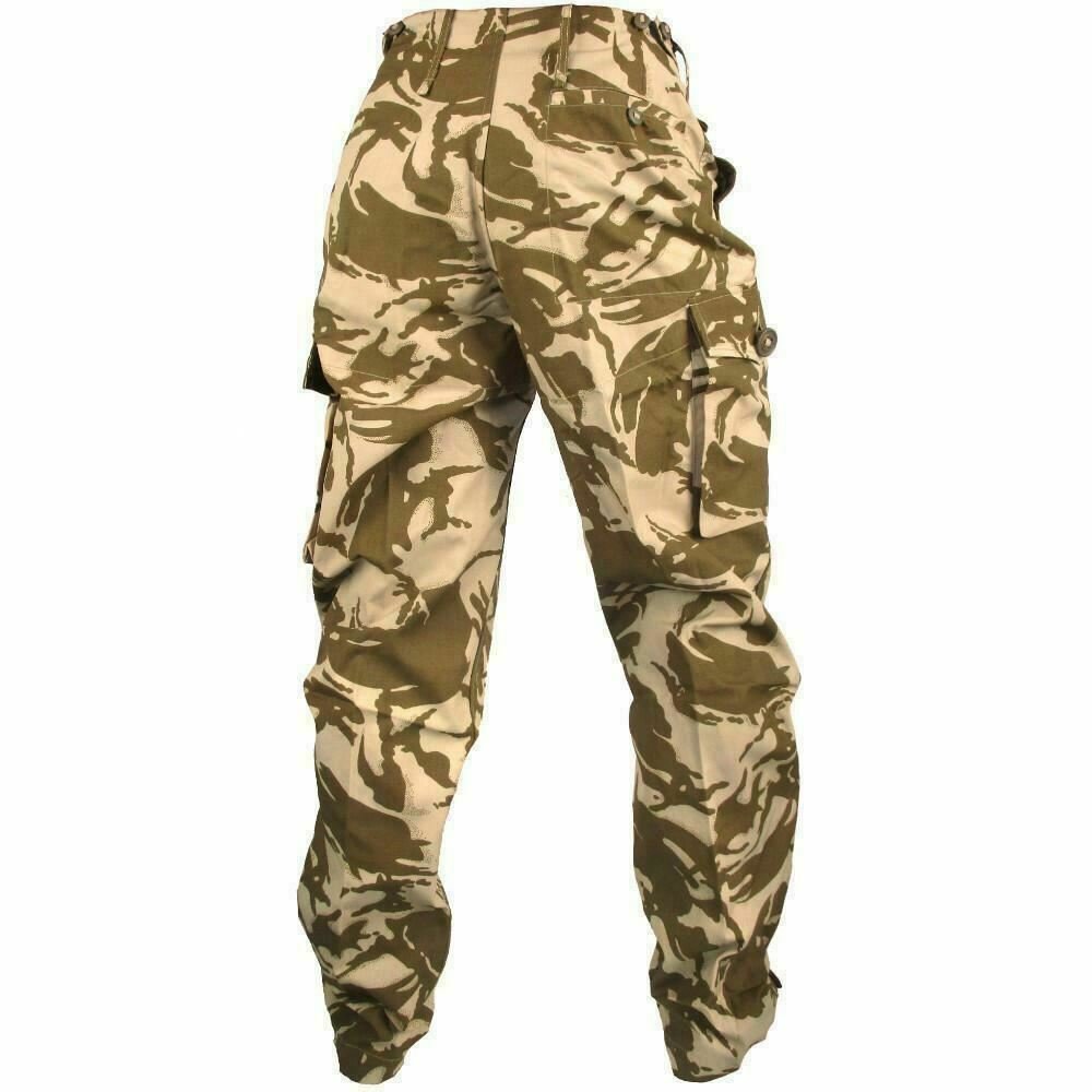 Guidi pantaloni da combattimento dell'esercito britannico Desert Pantaloni militari Nuovo
