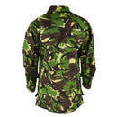 Back view of genuine British army jacket with DPM camouflage pattern designed for woodland environments.