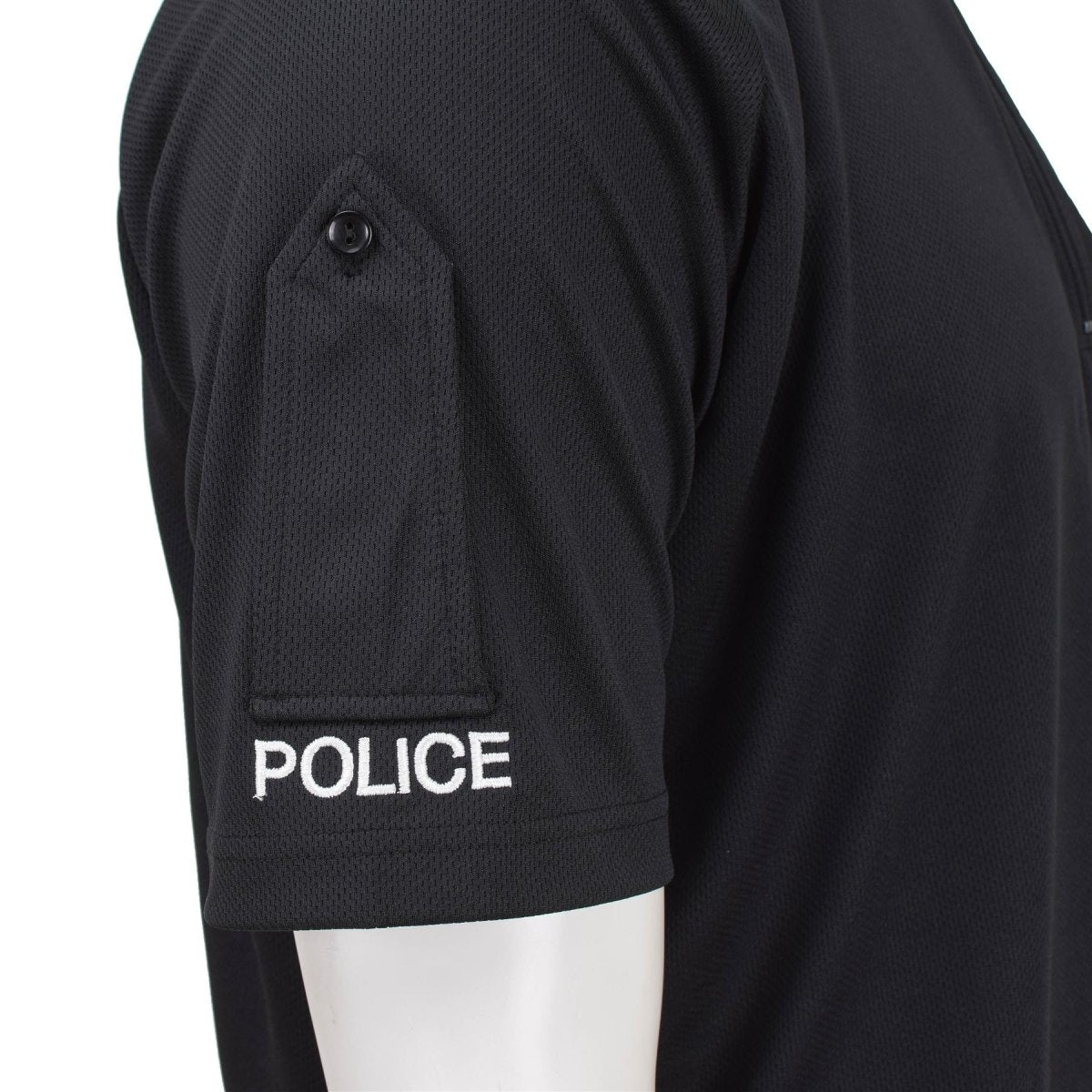 T-shirt della polizia funzionale britannica vera maglietta nera traspirabile