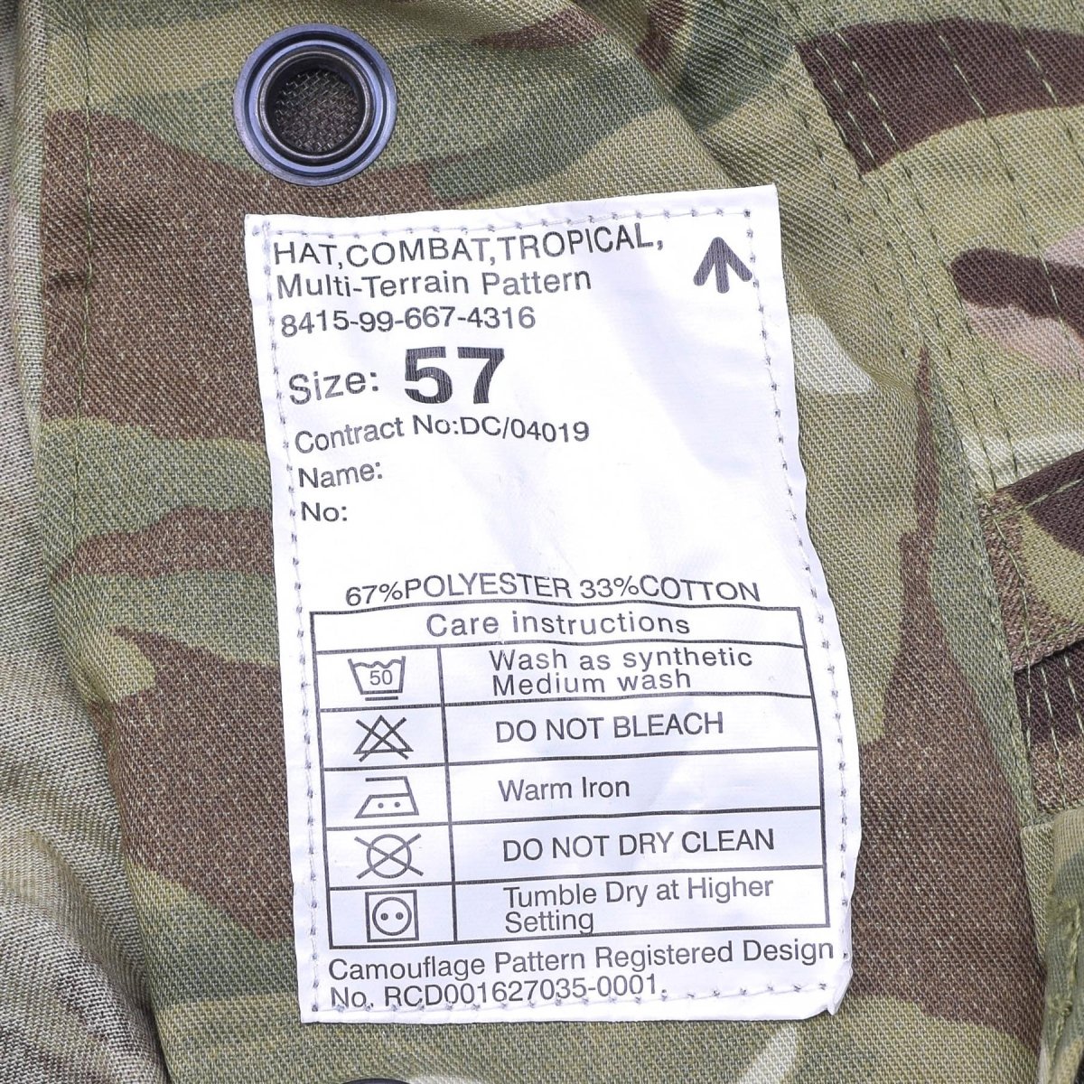 Guido cappello da boscaglia militare britannico mtp mimetico flap collo panama cappello boonie nuovo