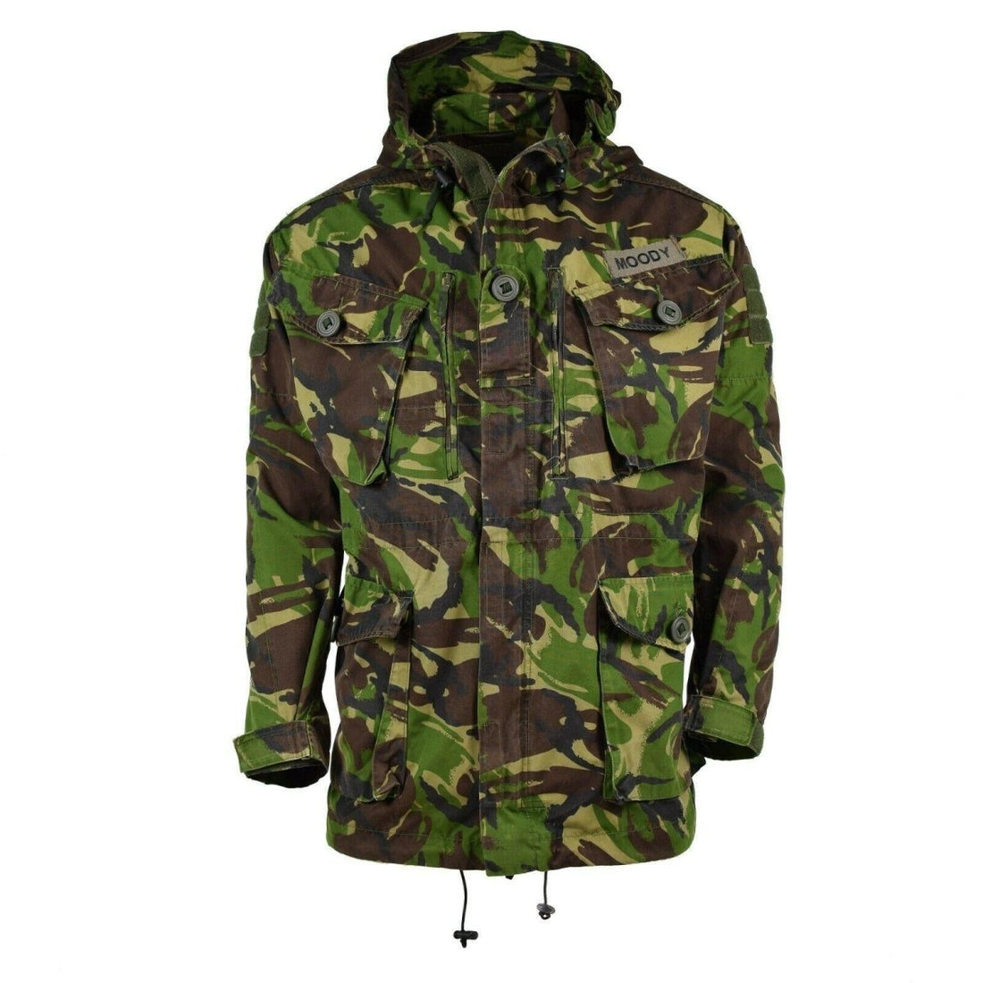 Guida vera e propria giacca da combattimento militare britannico con cappuccio con cappuccio DPM Camo