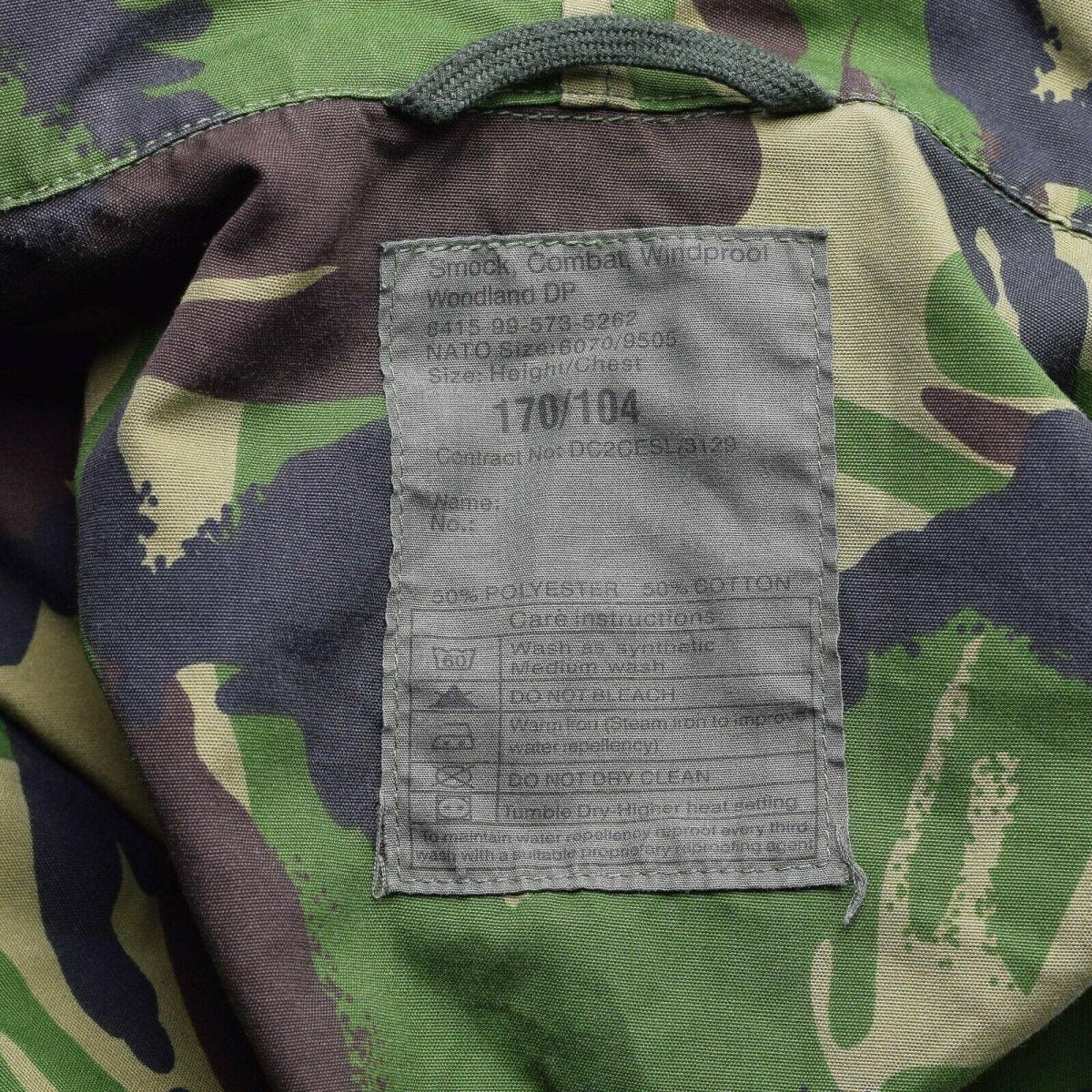 Guida vera e propria giacca da combattimento militare britannico con cappuccio con cappuccio DPM Camo
