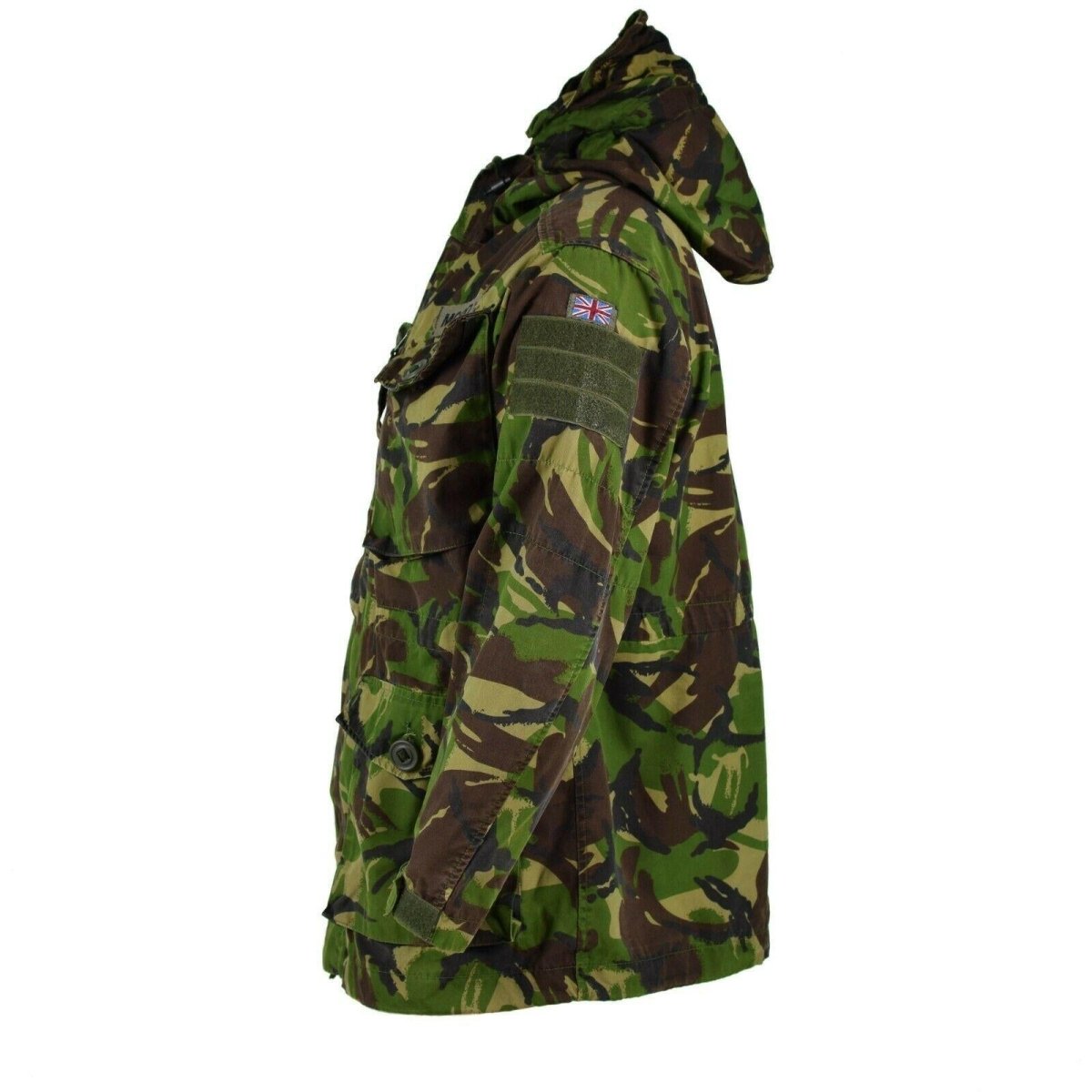 Guida vera e propria giacca da combattimento militare britannico con cappuccio con cappuccio DPM Camo