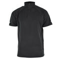 T-shirt della polizia britannica vera nero traspirante con zip gust a zip