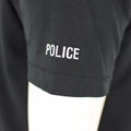 T-shirt della polizia britannica vera nero traspirante con zip gust a zip