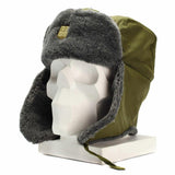 Cappello invernale militare dell'esercito ceco generoso Ushanka grigio cappello d'uliva con badge nuovo