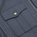 Giacca blougia blu militare ceca autentica bottoni dorati bottoni casual army blouson nuovo