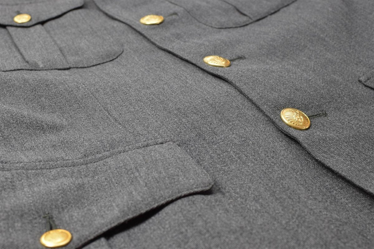Guida vera giacca danese Army Army Grey Military Overplus Uniform Dress Officer