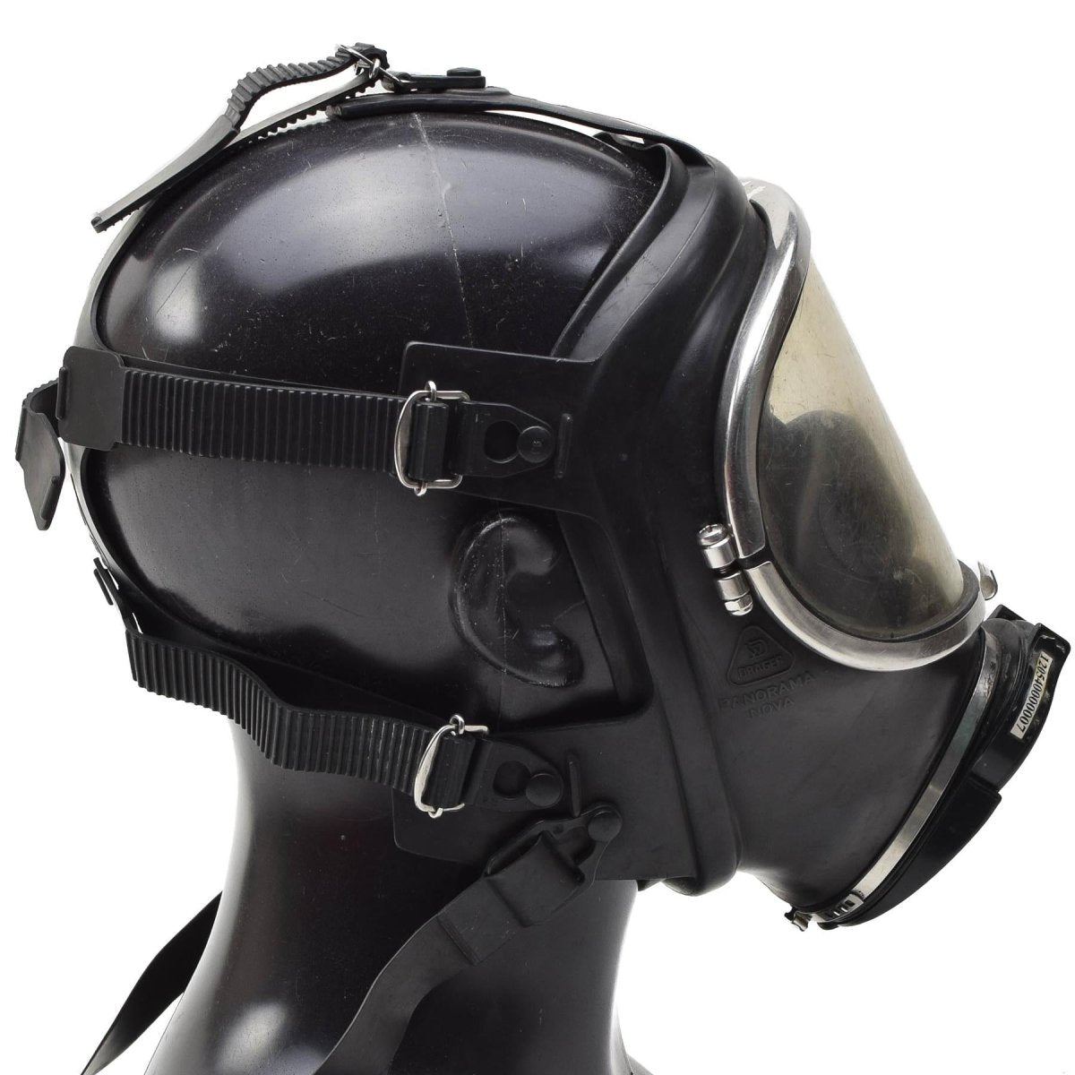 Autentico dragatore panorama nova face maschera pompiere gas pieno respiratore nero