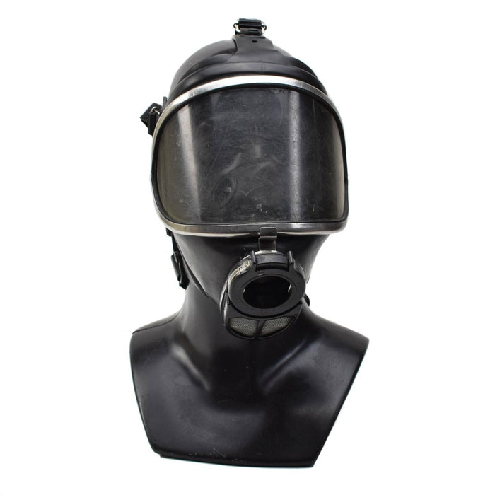Maschera facciale originale Drager Panorama Nova per pompiere, respiratore completo di gas Nero - GoMilitar