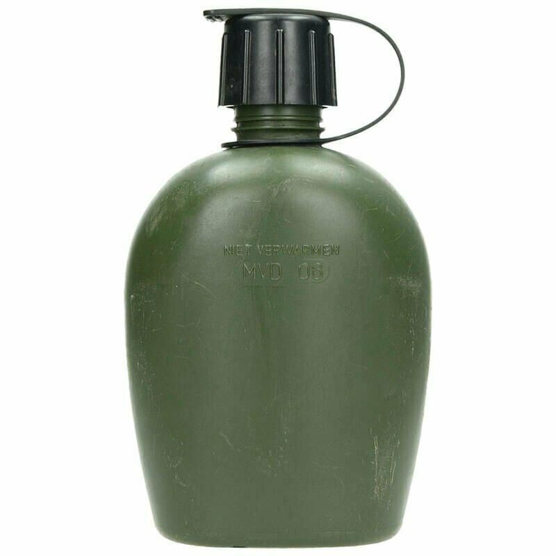 Genuino Canta della mensa dell'esercito olandese W e tazza in acciaio inossidabile Cap DPM Camo Molle