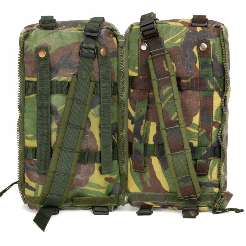 Detachable Dutch army DPM camouflage side pouches with adjustable straps for 20L extra storage on tactical backpack
