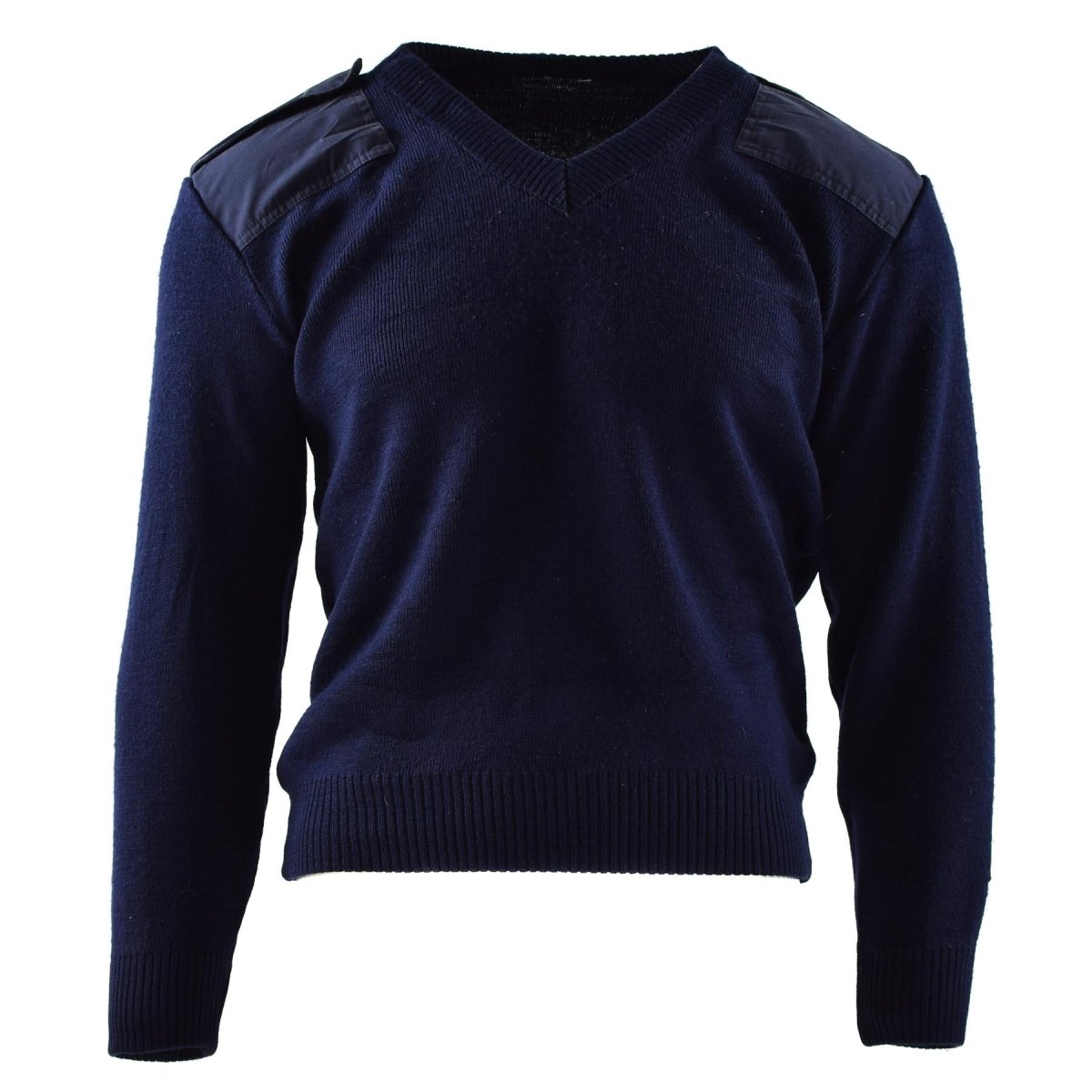 Genuino maglione dell'esercito olandese blu jumper pullover militare per il collo rotondo del collo