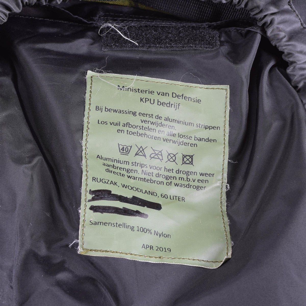 Guido zaino militare olandese DPM Modello di zaino combattimento 60L Daypack tattico