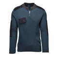 Genuino maglione di abbigliamento blu a costola per pentolo militare olandese olandese