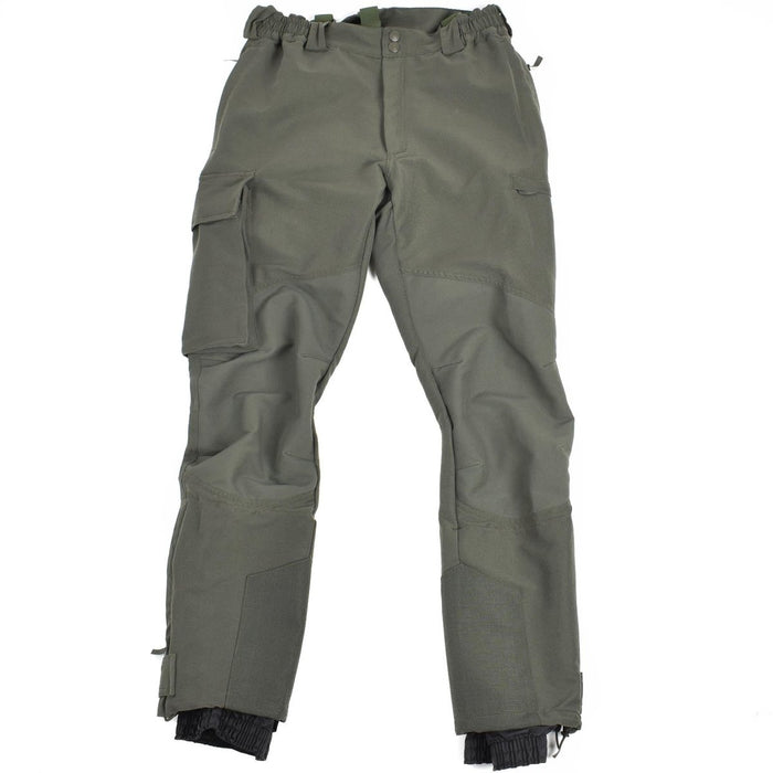 Pantaloni O.D alpini genuini dell'esercito francese con protezione per la caviglia e bretelle NUOVO - GoMilitar