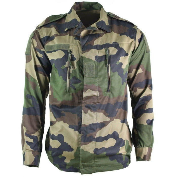 Giacca da combattimento F2 dell'esercito francese con motivo mimetico CCE con tasche multiple e design in tessuto militare resistente