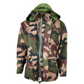 Giacca da trilaminio impermeabile dell'esercito francese genuino camo goretex con cappuccio da pioggia parka