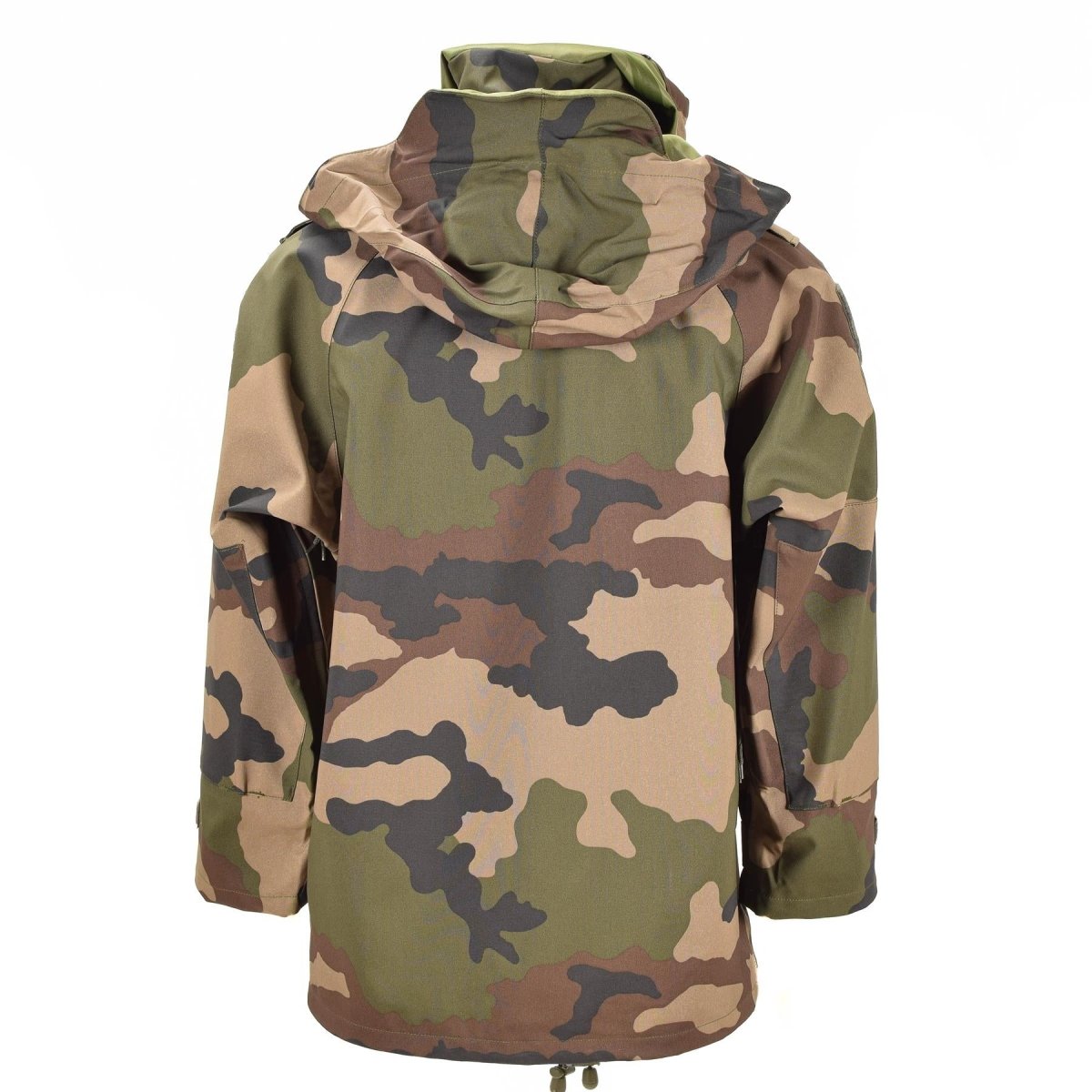 Giacca da trilaminio impermeabile dell'esercito francese genuino camo goretex con cappuccio da pioggia parka