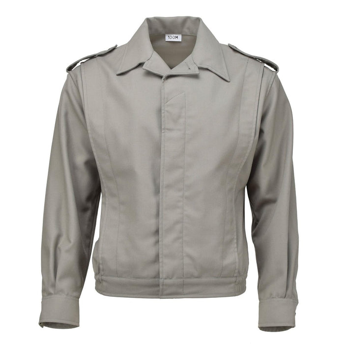 Blusa giacca militare francese autentica, camicia ike, giubbotto in surplus vintage grigio NUOVO - GoMilitar