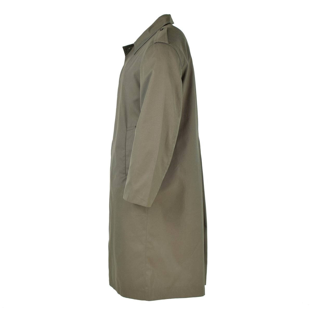 Autentico cappotto di pioggia militare francese Trench di oliva impermeabile integrale