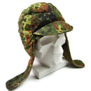 Genuine German Army Military Winter Pile Cap flecktarn hat warm cold weather - GoMilitar