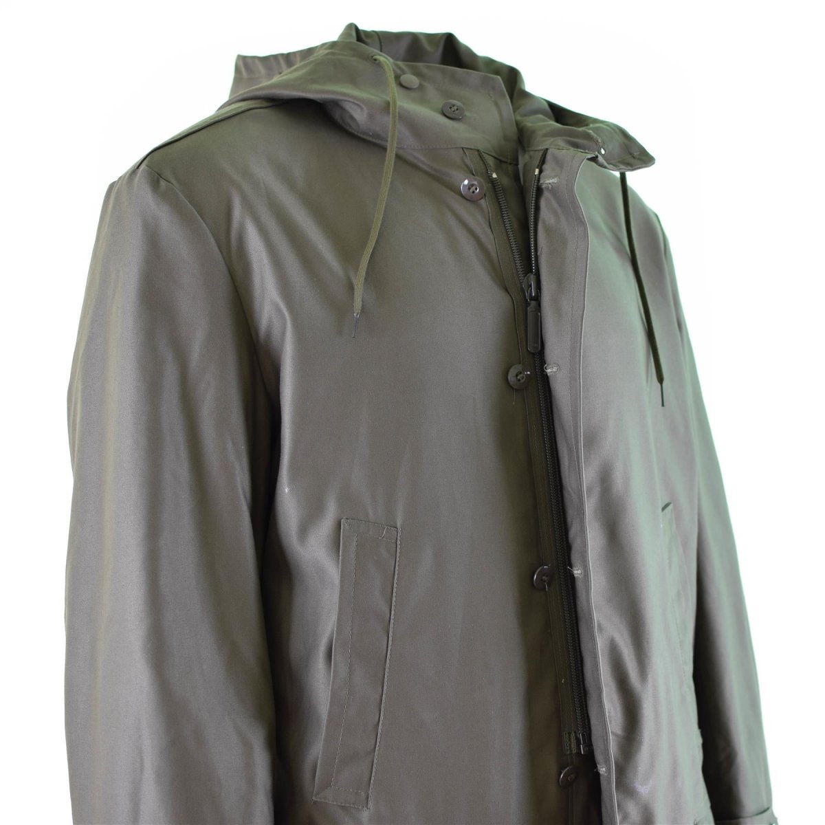 Guida vera Armata tedesca Parka Olive Olive Oversare Overplus Coat Long Od Vintage Nuovo